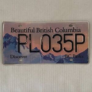 BRITISH COLUMBIA BC PARKS PURCELL MOUNTAINS LICENSE PLATE [PL035P]